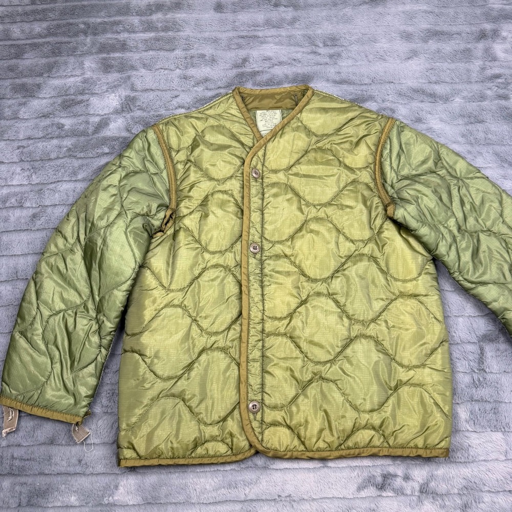 US Military M65 Field Coat Liner Quilted Olive Drab Green Small 8415-00-782-2887